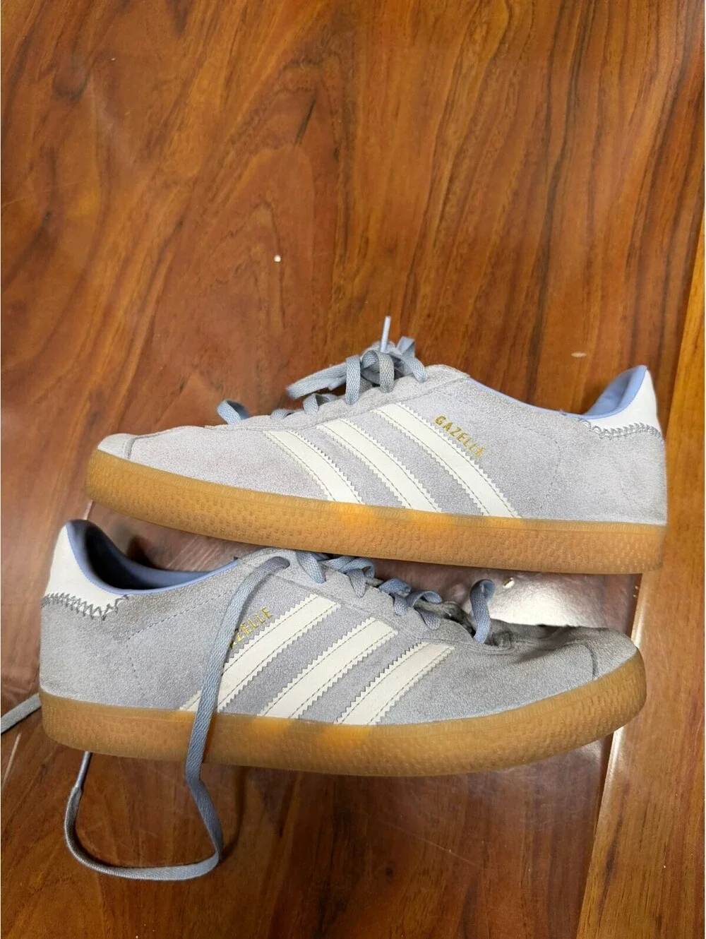 Adidas Gazelle Shoes Sneaker Blue/White Stripe JI2008 Size 7